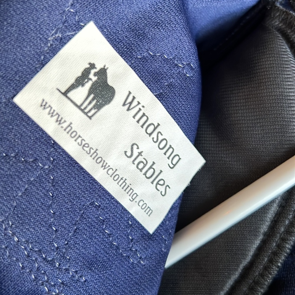 Windsong Farms custom blue copper showmanship/horsemanship shirt  pants Sz S - Picture 7 of 16